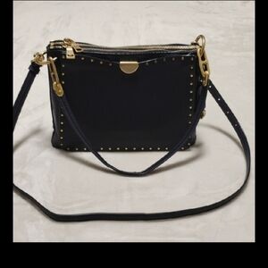 Coach Navy Blue Studded Crossbody/Shoulder Bag